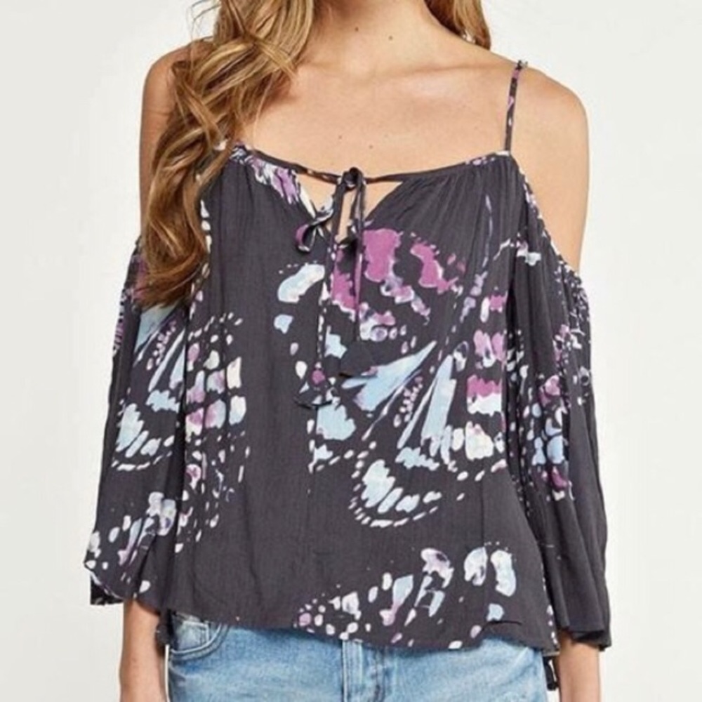 Lovestitch off the shoulder cold shoulder blouse